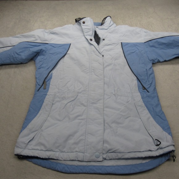 Columbia Jacket Women Large Light Blue Insulated Ski Winter Warm Waterproof Snow - Picture 3 of 13